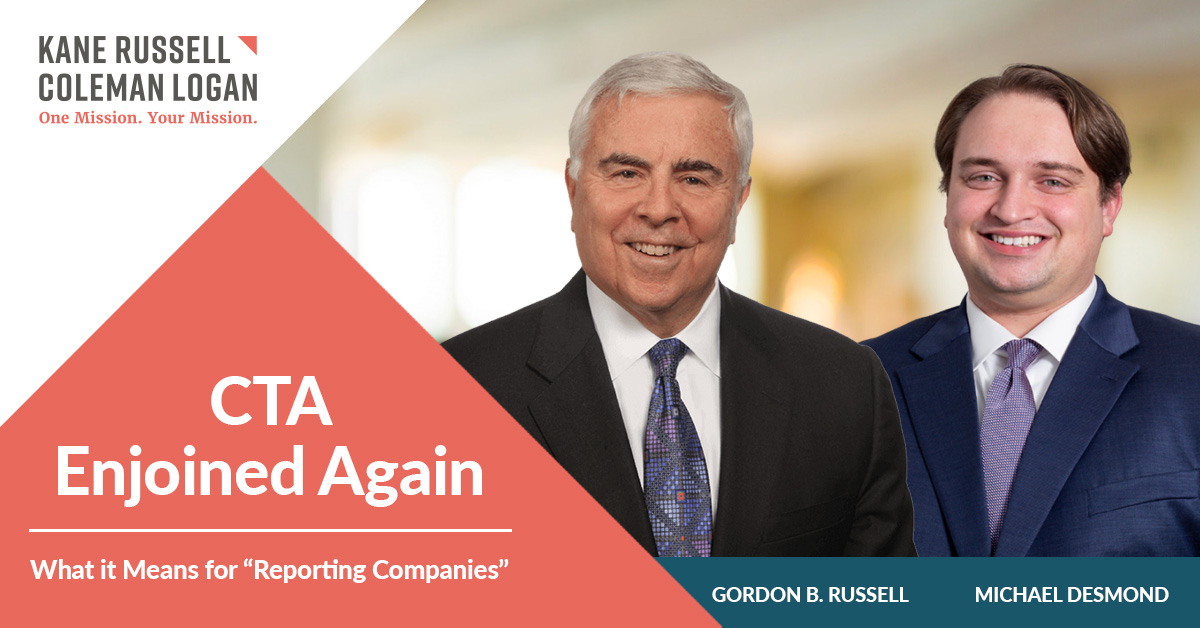 KRCLfirm's tweet photo. Confused about the CTA's status? #KRCL business lawyers Gordon Russell and Michael Desmond offer business leaders a little relief and a lot of clarity in their latest overview. https://t.co/Pj3AnuzwW0 One Mission. Your Mission. #WeAreKRCL https://t.co/Oj48ZDO5Bz