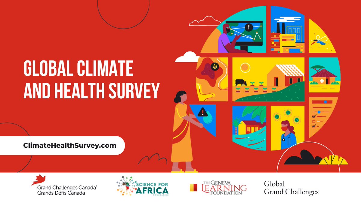 gchallenges's tweet photo. 🔥2024 was the hottest year on record, with #Climate health impacts accelerating in vulnerable regions.
📢Today, we’re launching the Global Climate &amp; Health Survey to gain insights from health workers, policymakers &amp; innovators to shape global solutions.
📝https://t.co/pLLF9MEv5p https://t.co/VKw0TAlzR6