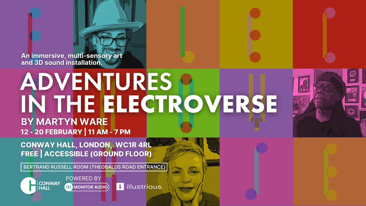 Conway Hall (@conwayhall) on Twitter photo We’re excited to announce the London debut of the iconic and immersive Adventures in the Electroverse!
Experience @MartynWare’s groundbreaking sound exhibition, powered by <a href="/MonitorAudio/">Monitor Audio</a>, running 12–20 February at Conway Hall.
🎟️ FREE | Find out more: loom.ly/30uE-pM We’re excited to announce the London debut of the iconic and immersive Adventures in the Electroverse!
Experience @MartynWare’s groundbreaking sound exhibition, powered by <a href="/MonitorAudio/">Monitor Audio</a>, running 12–20 February at Conway Hall.
🎟️ FREE | Find out more: loom.ly/30uE-pM