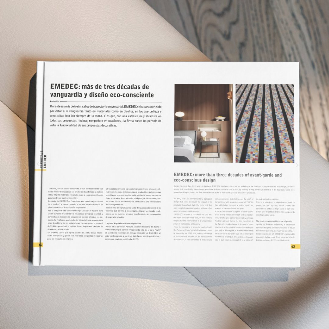 EMEDEC_com's tweet photo. En el nuevo número de la revista #SPAINCONTRACT encontraréis el reportaje "EMEDEC: más de tres décadas de vanguardia y diseño eco-consciente" ¡Búscanos en las páginas 62 y 63!
🔗 https://t.co/UzAkywNwlk https://t.co/437arydP6n