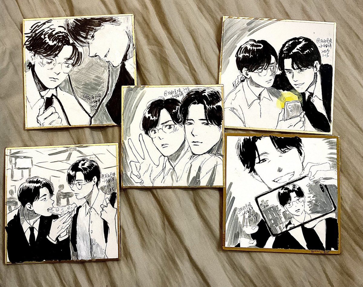 #カラオケ行こ 
终于可以在电影院看啦！兴奋地画了五张小签绘…