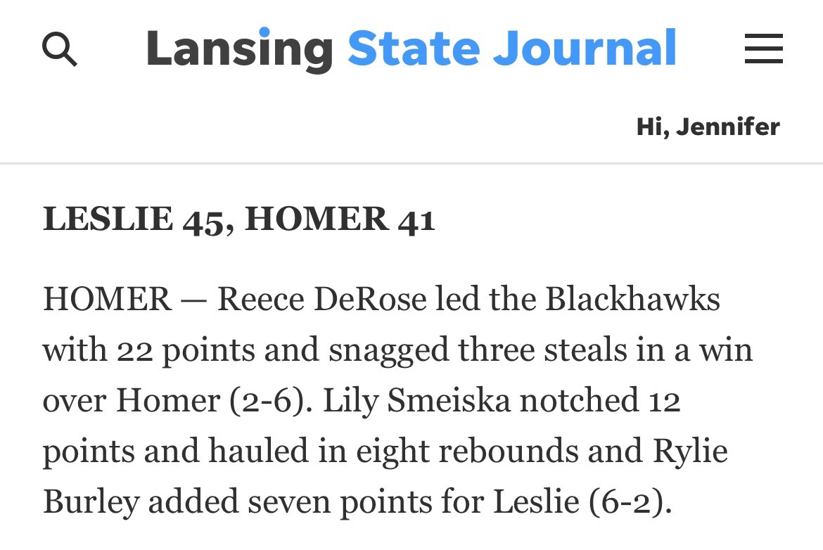 Our <a href="/reece_derose/">Reece DeRose</a> &amp; <a href="/l_smieska/">Lily Smieska</a> on the leaderboard for Leslie.