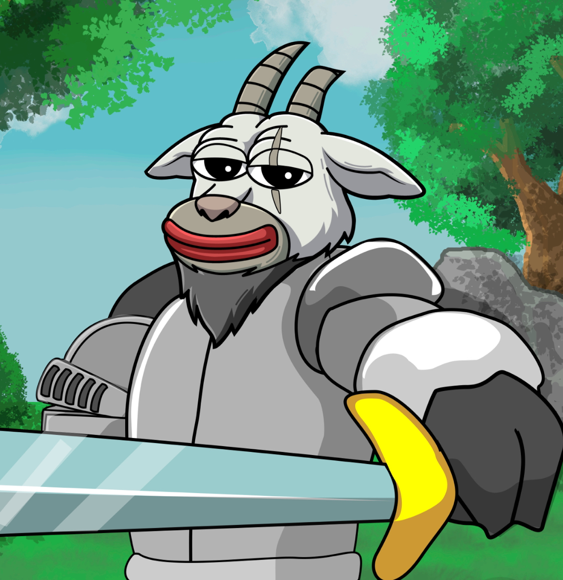 GoatyOnSolana's tweet photo. Knight Goaty 🐐⚔️ defending the herd and leading the charge to victory. Loyalty, strength, and unstoppable moves! Who’s ready to join the quest? 🌟🏰

#solanamemecoin #solana #memecoin #1000xgem #Moon #Goaty https://t.co/HTAoxuEHT3