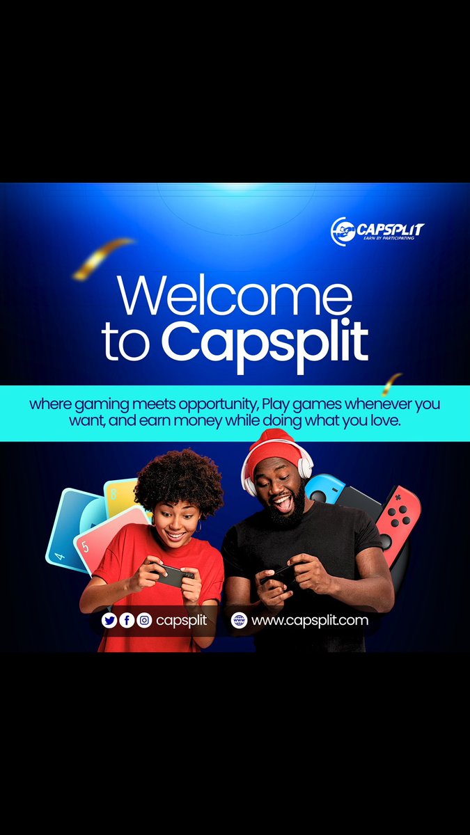 capsplits's tweet photo. Unlock a world of limitless earning potential. At Capsplit, we are turning gaming into a lucrative opportunity. Play, earn, and live your best life.
.
.
#capsplit #playtoearn #gamingcommunity #onlinegaming #earnwhileyouplay #gamelove #gamersunite https://t.co/44mvU3sIsb