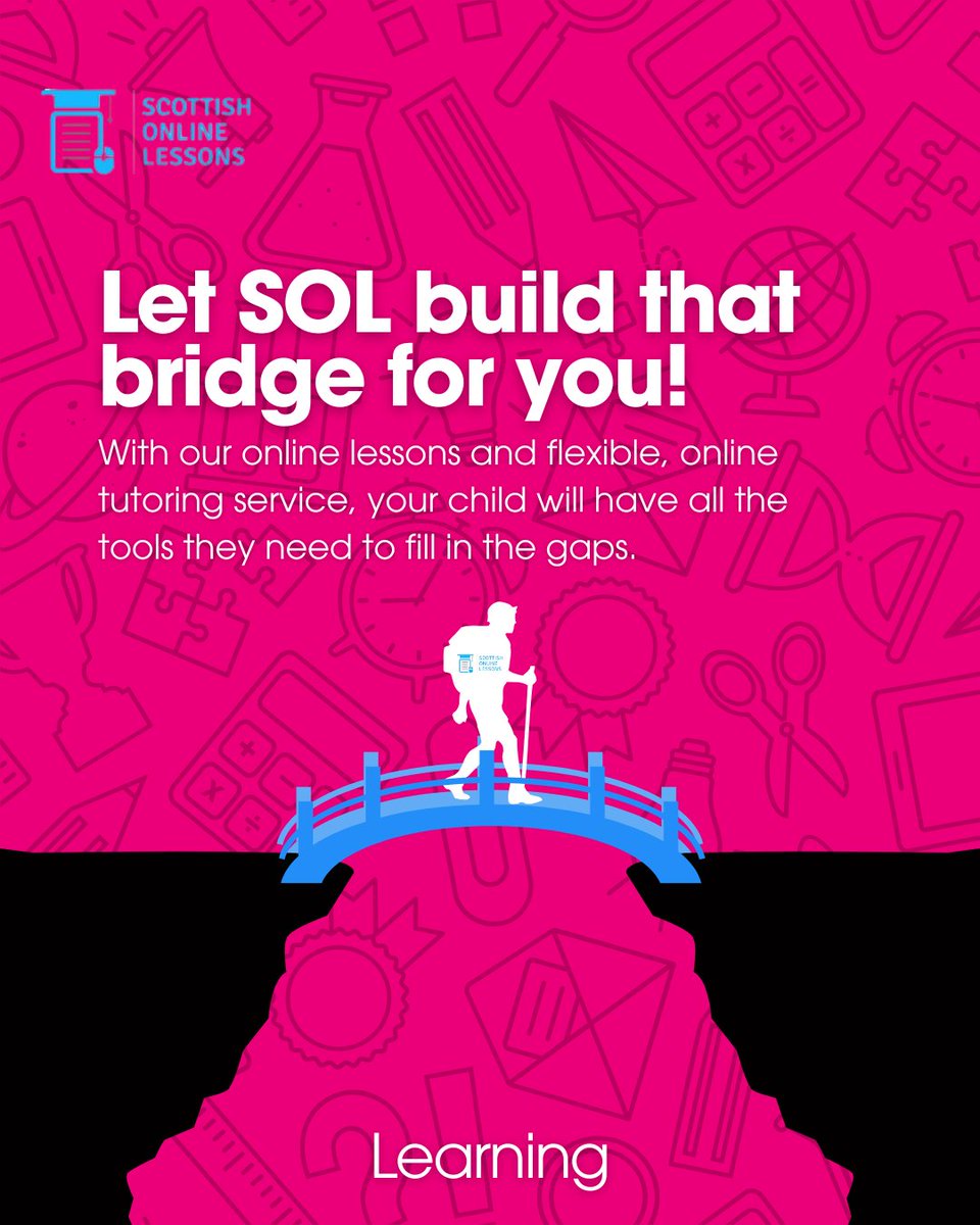 Worried about your child's learning gaps?😟

We’re here to help them catch up and thrive   with full-course lessons and flexible 1:1 online tutoring (coming soon)!🚀
Sign up now for £15/month or try a 1-day free trial!
scottishonlinelessons.com
#EducationMatters #TutoringSupport