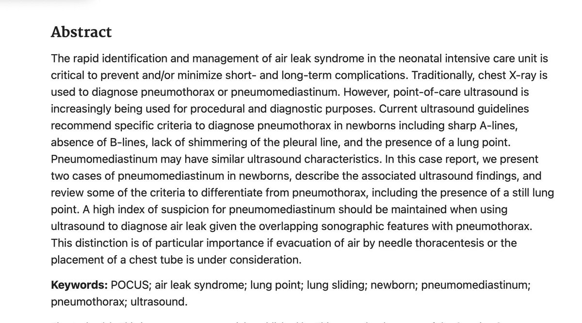 Evidence-Based Neonatal POCUS tweet media