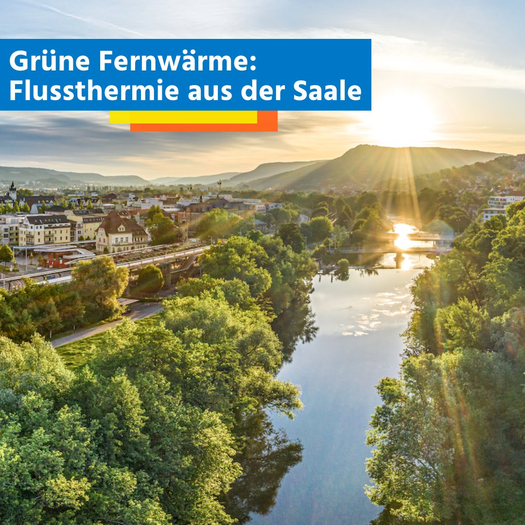 +++ Grüne #Fernwärme: Flussthermie aus der Saale +++

Bis 2040 soll Jenas Fernwärme zu 100 % aus erneuerbaren Energien gewonnen werden. Eine entscheidene Rolle spielt dabei die Saale. 

🔎  Wie das genau funktioniert und was als nächstes passiert: tinyurl.com/Flussthermie-S…