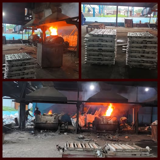 Nuestro equipo  de la fundición de aluminio, desde bien temprano en la producción !!