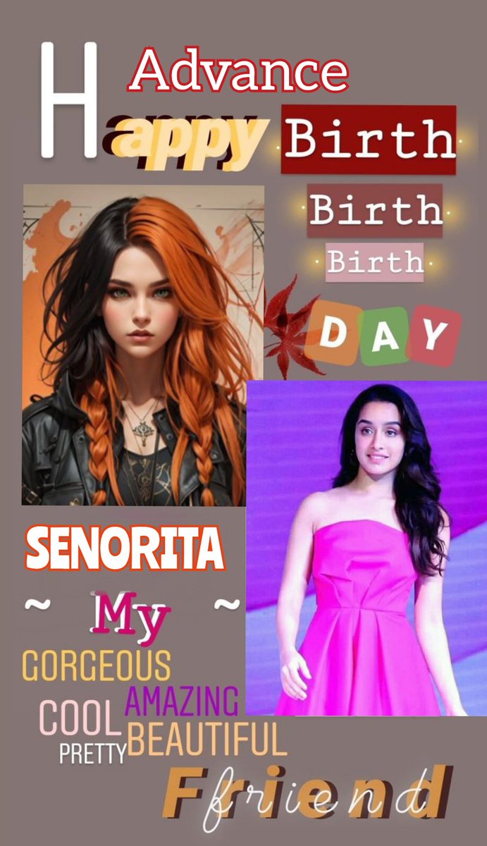 Zarmeenkhan221's tweet image. Advance Happiest Birthday My Beautiful SENORITA💞 🌟❤️
@seno_112 
Cheers To Another Year Around The Corner. You Make Life As Sweet as Your Birthday Cake🎂💟💫
May Your Special Day Be Just As Incredible As You Are💕🥰
Stay Happy And Blessed💖💌❣️
Loves You❤️