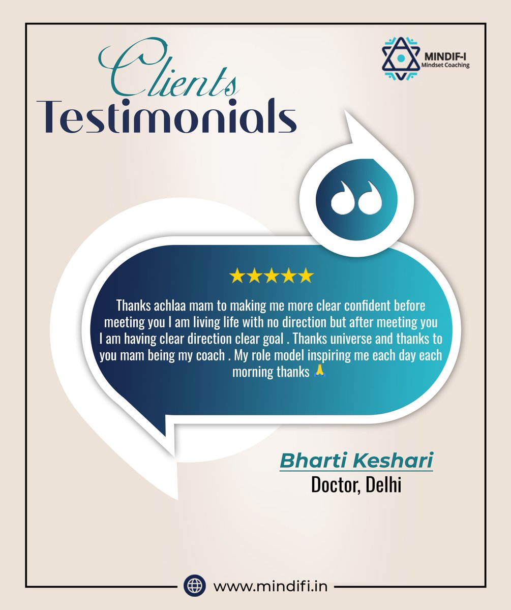IMindifi's tweet image. A happy client is the best reward. Their success stories inspire us to keep making a difference through NLP. At Mindifi, we’re committed to unlocking potential and transforming lives.

#nlp #happyclient #clienttestimonia