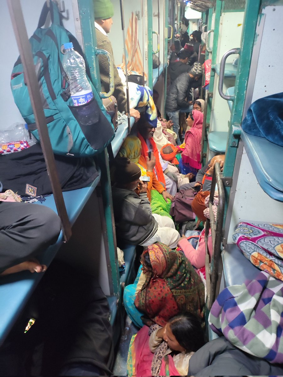 Sunilkumar65042's tweet photo. @CPRONCR  This is what Purshottam Express Sleeper Coach looks like right now. It seems like all coaches are general so why will we pay extra for a sleeper coach.?? I just need an answer. @RailMinIndia @RailwaySeva @RailMinIndia 
#indianrailway #railwayministerashwinivaishnaw https://t.co/51mQ5aIKCX