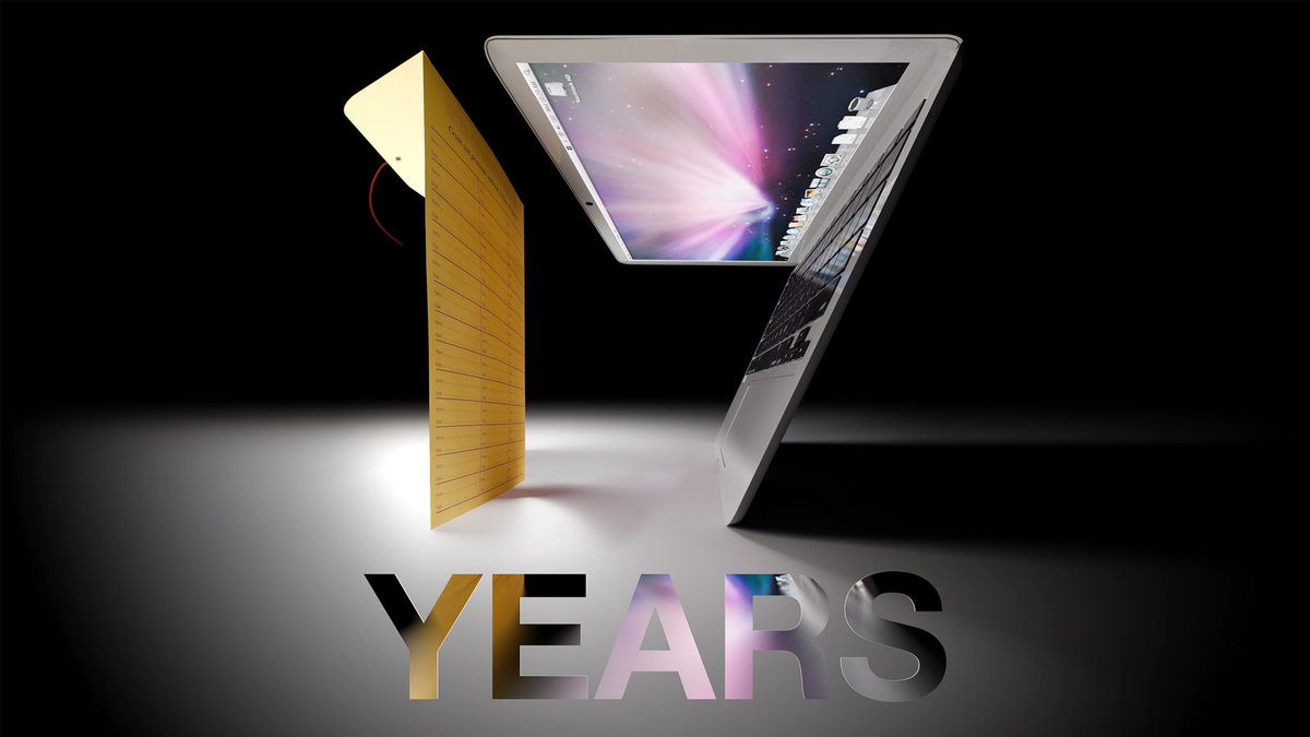 NumerInside's tweet photo. Le #Macbook Air a 17 ans aujourd'hui !
Annoncé le 15 Janvier 2008 par Steve Jobs au #Macworld à San Francisco, ce modèle se distinguait par sa finesse exceptionnelle, à tel point que Steve Jobs l'avait dévoilé en le sortant d'une grande enveloppe. https://t.co/kNm7udReN3