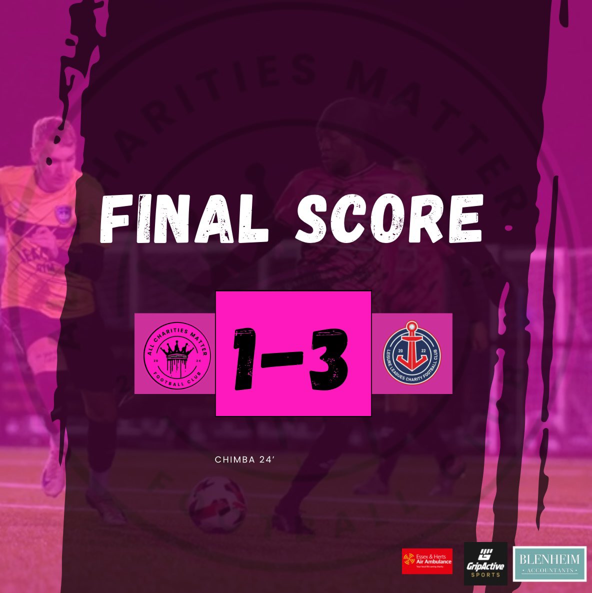 All Charities Matter FC (@acmattersfc) on Twitter photo Not our day on Friday as we just couldn’t find the back of the net. However charity is always the winner!
Well done to our friends <a href="/LLCFC22/">Leisure Leagues Charity Football Club 💙❤️</a> for getting the win 🩷🖤 Not our day on Friday as we just couldn’t find the back of the net. However charity is always the winner!
Well done to our friends <a href="/LLCFC22/">Leisure Leagues Charity Football Club 💙❤️</a> for getting the win 🩷🖤