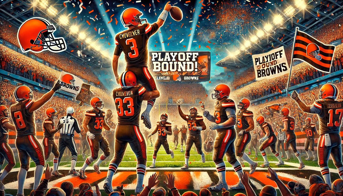 RZBrowns's tweet photo. Playoffs = CLINCHED!!!

With the Patriots Week 18 loss, the Cleveland Browns have clinched a playoff berth in RZ S93! 

Starting winless thru 5 games, the Browns become the first team in NFL history (irl) to overcome a 0-5 or worse start to the season and make the playoffs! https://t.co/nr1nyiCjcd