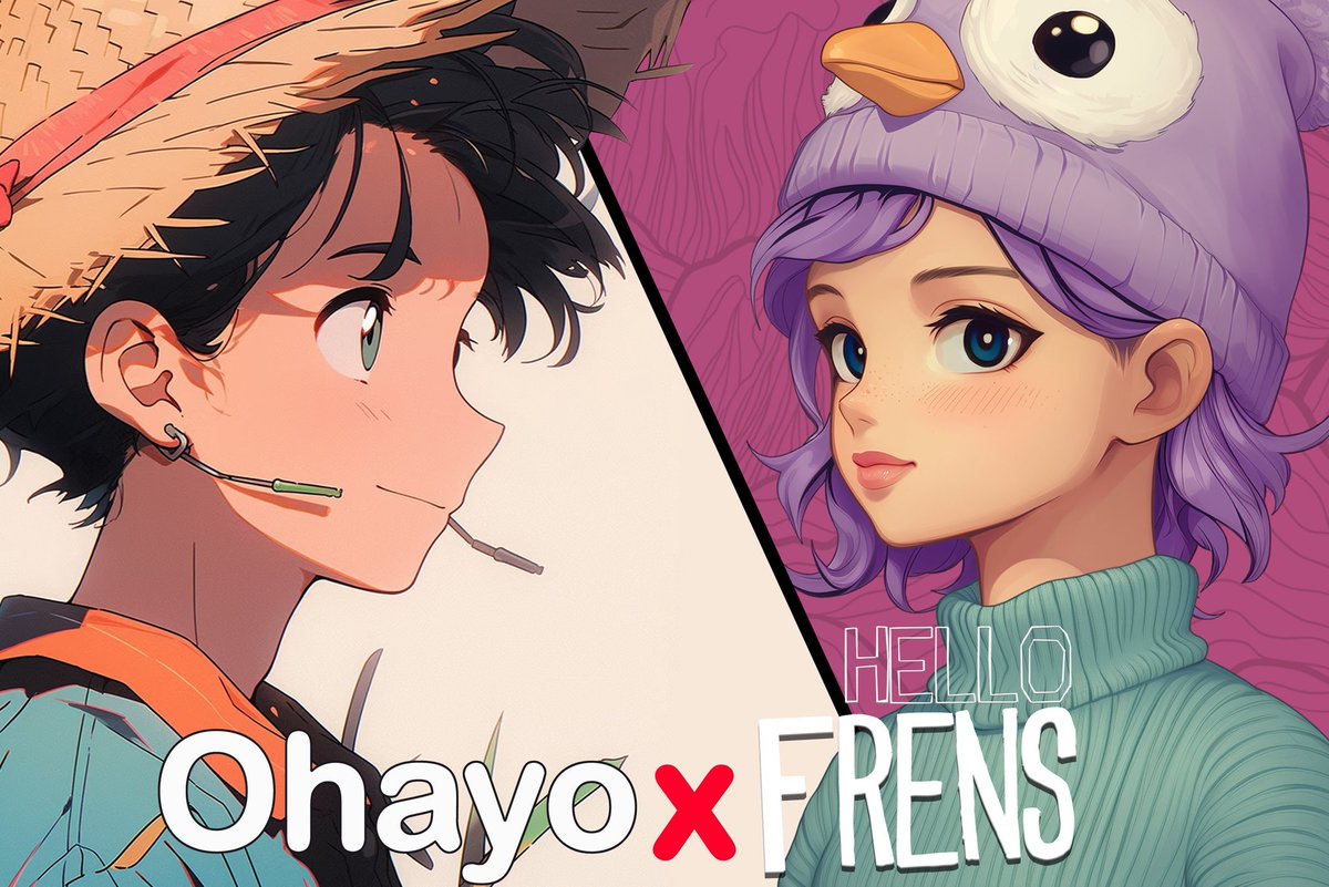 Ohayo Labs (@ohayolabs) on Twitter photo Happy to announce Ohayo holders will be guaranteed WL for <a href="/hellofrens_nft/">Hello Frens โณ๏ธ</a> on <a href="/AbstractChain/">Abstract</a> !
Each Ohayo holder will be guaranteed 2 WL mints per wallet
Follow <a href="/hellofrens_nft/">Hello Frens โณ๏ธ</a> and <a href="/flodo_eth/">Flodo</a> for updates! Happy to announce Ohayo holders will be guaranteed WL for <a href="/hellofrens_nft/">Hello Frens โณ๏ธ</a> on <a href="/AbstractChain/">Abstract</a> !
Each Ohayo holder will be guaranteed 2 WL mints per wallet
Follow <a href="/hellofrens_nft/">Hello Frens โณ๏ธ</a> and <a href="/flodo_eth/">Flodo</a> for updates!