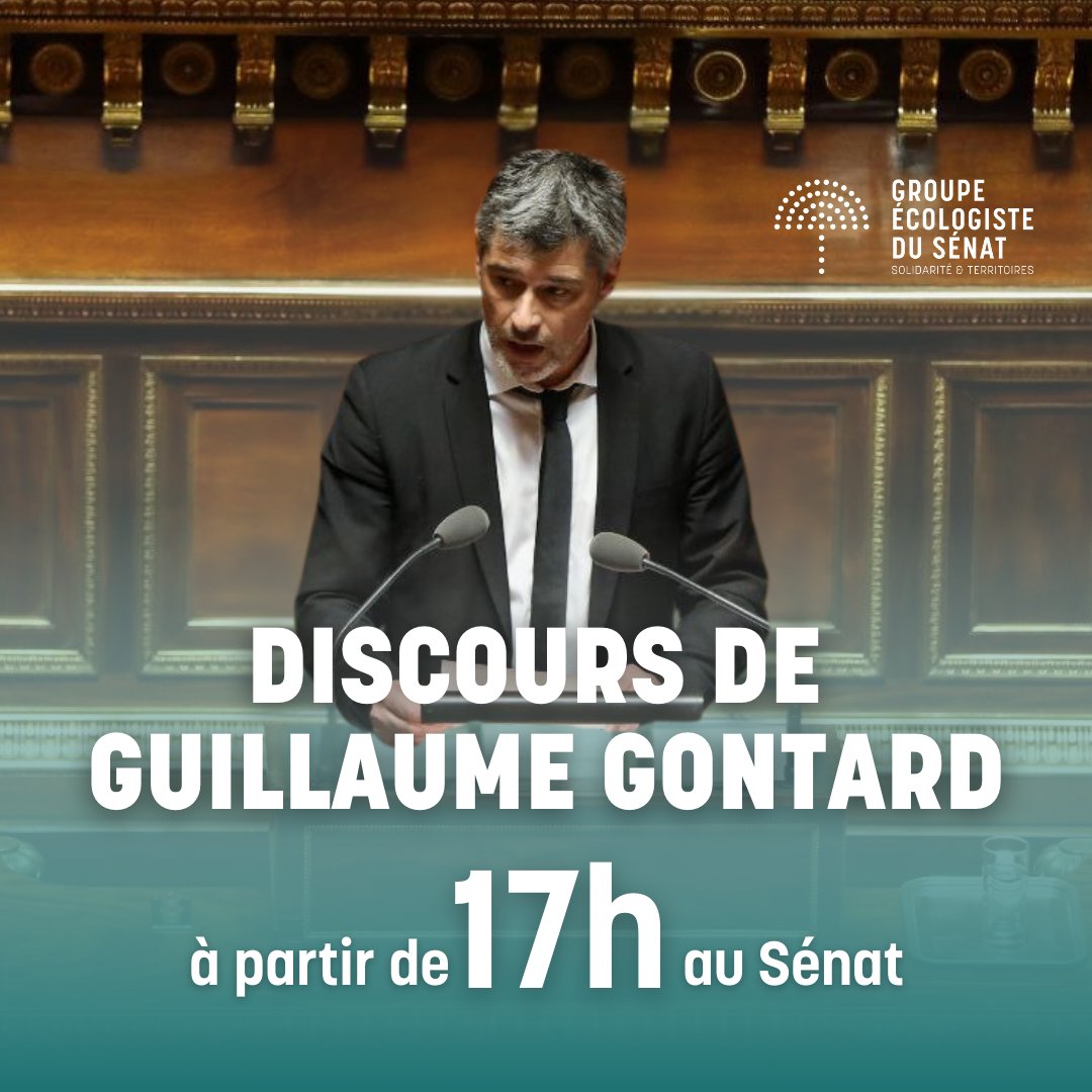 Sénateurs & Sénatrices Écologistes (@ecologistesenat) on Twitter photo Le président du Groupe Écologiste - Solidarité et Territoires <a href="/GuillaumGontard/">Guillaume Gontard</a> prendra cet après-midi la parole suite au discours de politique générale de François Bayrou devant le Sénat.
À suivre aux alentours de 17h en direct sur senat.fr
#DirectSenat #DPG Le président du Groupe Écologiste - Solidarité et Territoires <a href="/GuillaumGontard/">Guillaume Gontard</a> prendra cet après-midi la parole suite au discours de politique générale de François Bayrou devant le Sénat.
À suivre aux alentours de 17h en direct sur senat.fr
#DirectSenat #DPG