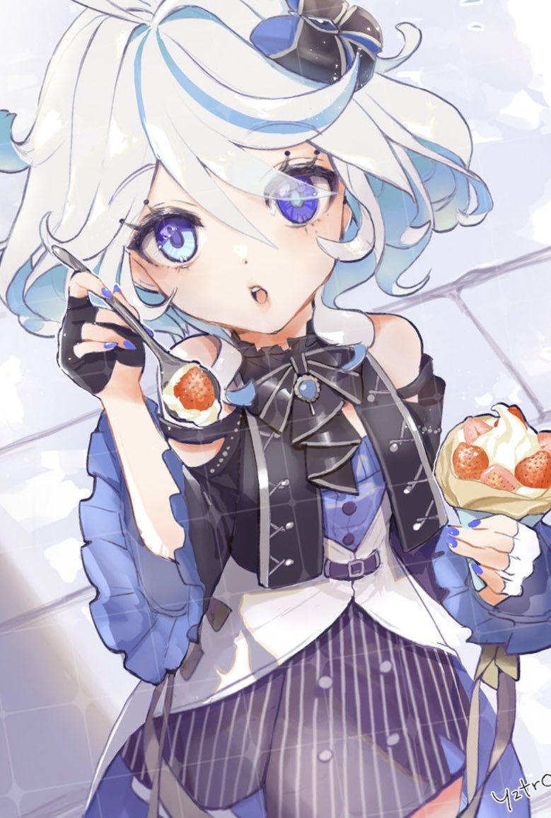 フリーナ「フリーナ「一口だけだよ?」#Furina 」|ゆずとろ🌱yztroのイラスト