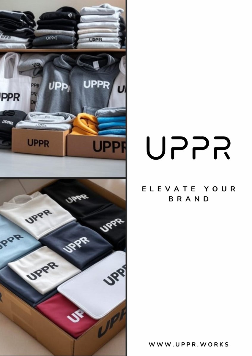 uppr_'s tweet photo. Elevate your brand with custom merchandise that tells your story! 🌟Create a lasting connection with your audience while boosting visibility and loyalty. Let's take your brand to the next level—start today at https://t.co/O4gr7pMGKq 🚀👕✨ #BrandElevation #CustomMerch" https://t.co/I0oqaMhgbL