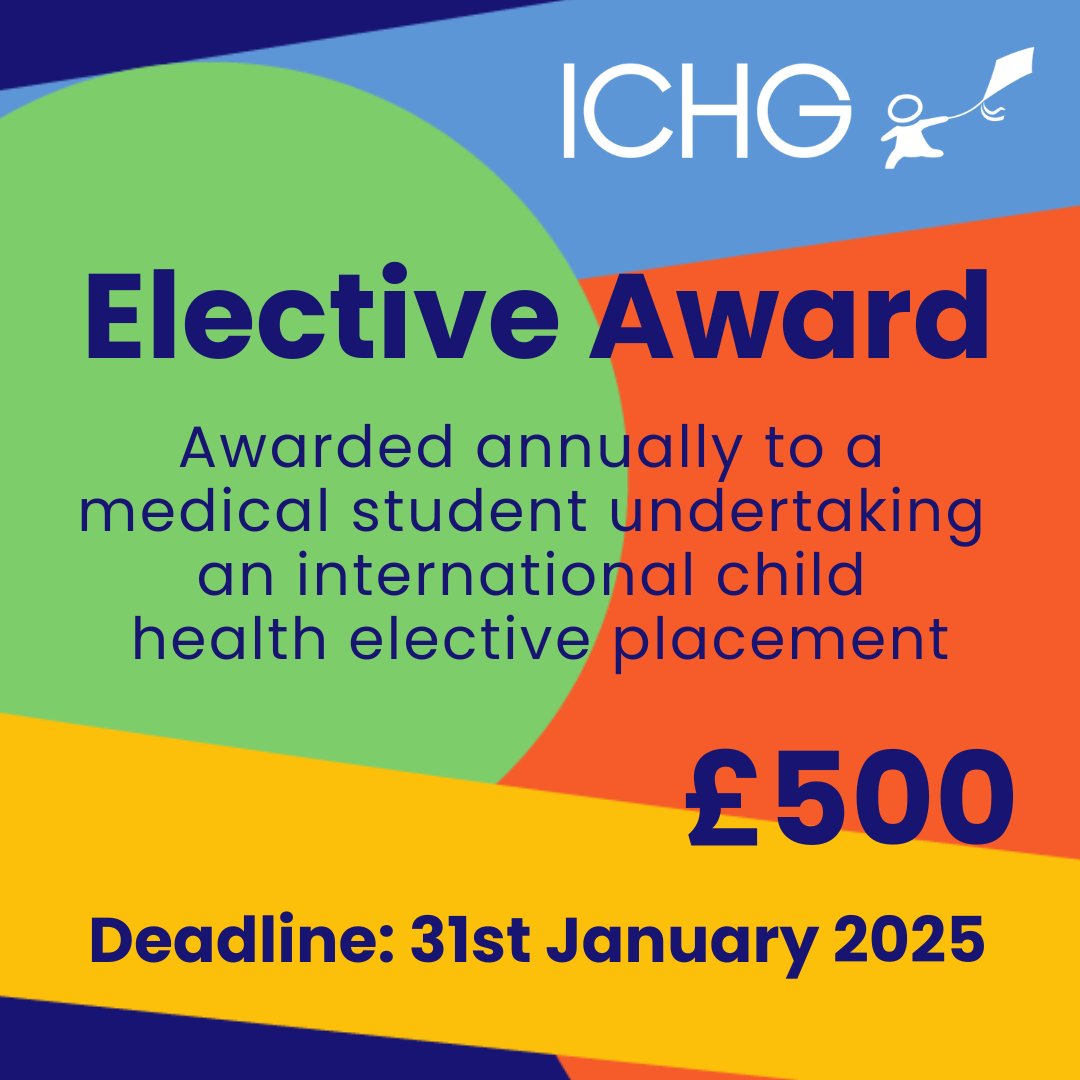 The Elective Award is awarded competitively on an annual basis to a medical student undertaking an international child health elective placement.  This prize seeks to promote and encourage engagement in global child health among the next generation of doctors.