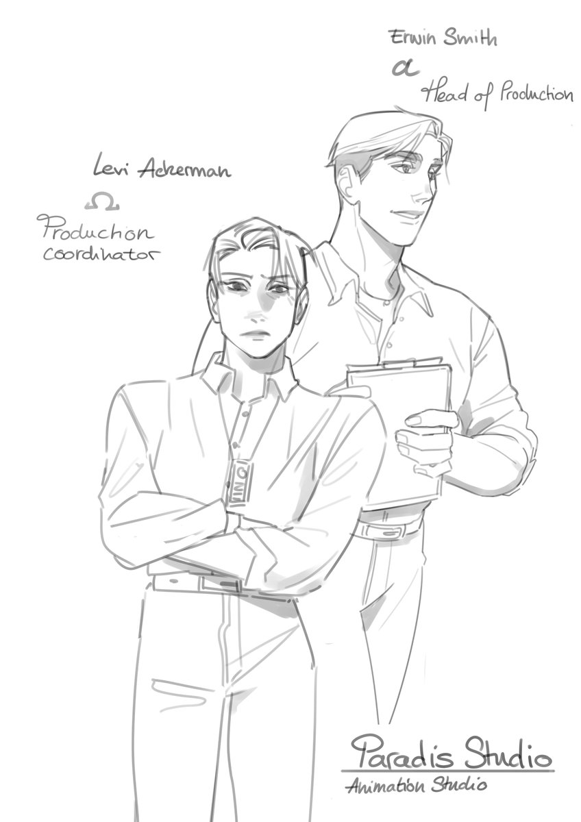 Abatar_perso's tweet photo. the thing happened, everyday the thing happens I'll add to the omegaverse animation studio eruri AU 
1- presentation of the characters 

#eruri https://t.co/zvpRlX4JcQ