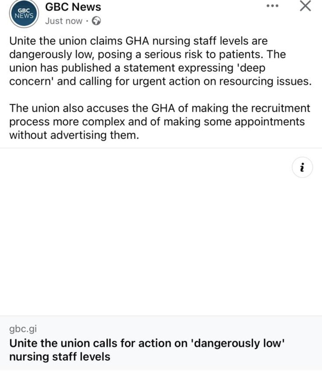 71Midget's tweet photo. And yet I know of at least 1 qualified staff nurse who has applied on various occasions and keeps getting told by the GHA that there are no vacancies. Algo no cuadra 🤔 https://t.co/He5iuAAfZ9