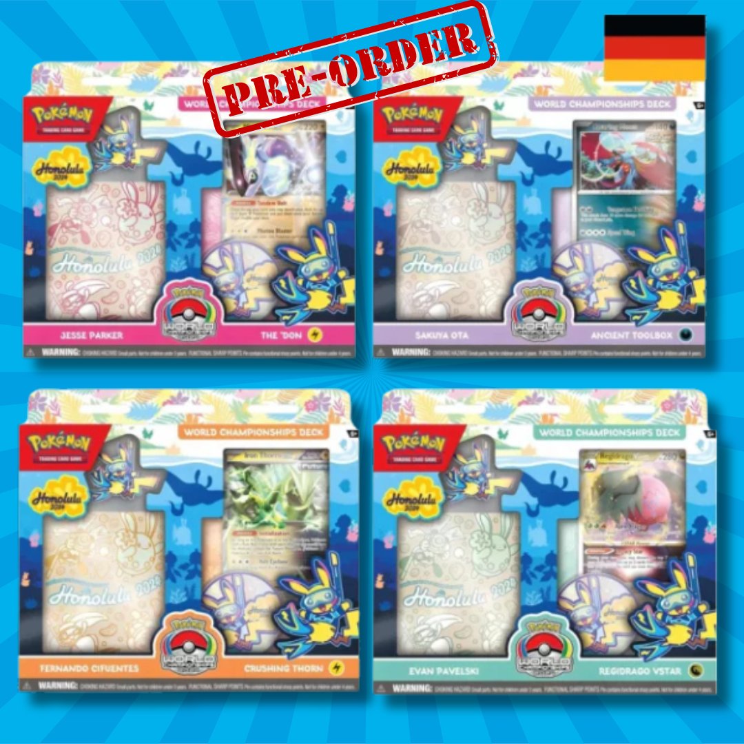 GatetotheGames's tweet photo. 🎉 Neue #Pokémon-Produkte im VVK
🔥 Alle 3 Azur-Legenden Tin Boxen 2025
🔥 Alle 3 Frühjahr 2025 Stackable Tins
🔥 Alle 4 World Championship Decks 2024
Auch einzeln vorbestellbar!
https://t.co/VQoVzLWrga
#Pokemon #PokemonTCG #AzurLegenden #StackableTins #WorldChampionshipDecks https://t.co/1nj5kaNww8