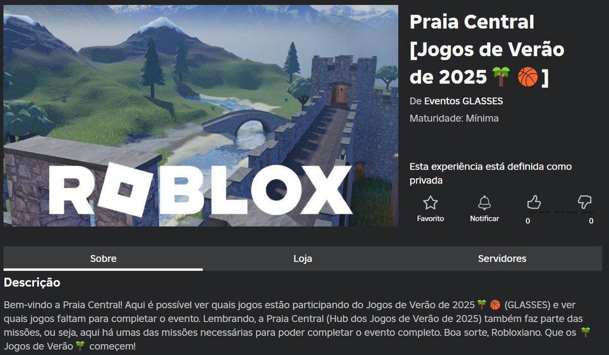mezzzomoROBLOX's tweet photo. Olá pessoas! Bem... Parece que um novo evento está vindo na área, e ainda contando com talvez a participação do After Hours! E bem, vamos lá, o evento aparentemente chama-se "Jogos de Verão de 2025", oque faz eu pensar que vai ter a mesma 'vibe' dos Summer Games do Roblox + https://t.co/huRHCA9tep