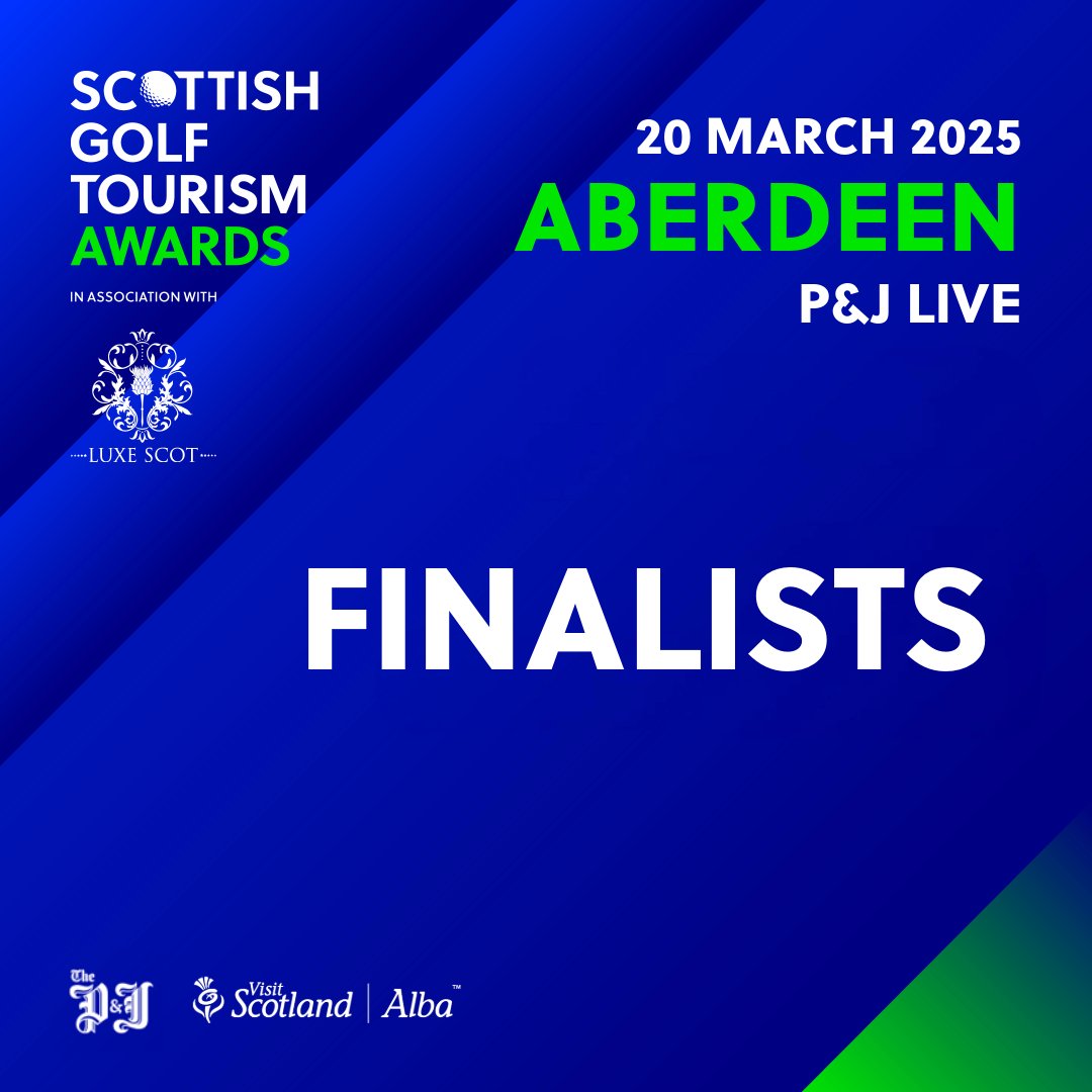 Announcing the finalists for the 2025 Scottish Golf Tourism Awards in association with <a href="/ScotLuxe/">Luxe Scot</a>

We look forward to welcoming everyone to  <a href="/PandJLive/">P&J Live</a> on March 20, 2025.

To view our finalists and buy tickets for the awards evening, visit: scottishgolftourismweek.co.uk/pressrelease15…

#SGTA25