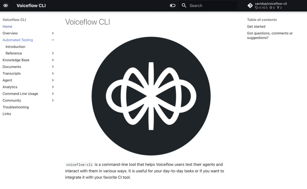 Do you know that now @voiceflowHQ has a CLI that you can use to automate your day-to-day tasks?

AND IT ALSO INCLUDES AUTOMATED TESTING FOR YOUR AI AGENTS!

It is maintained by the community!
buff.ly/4g1BXLd
