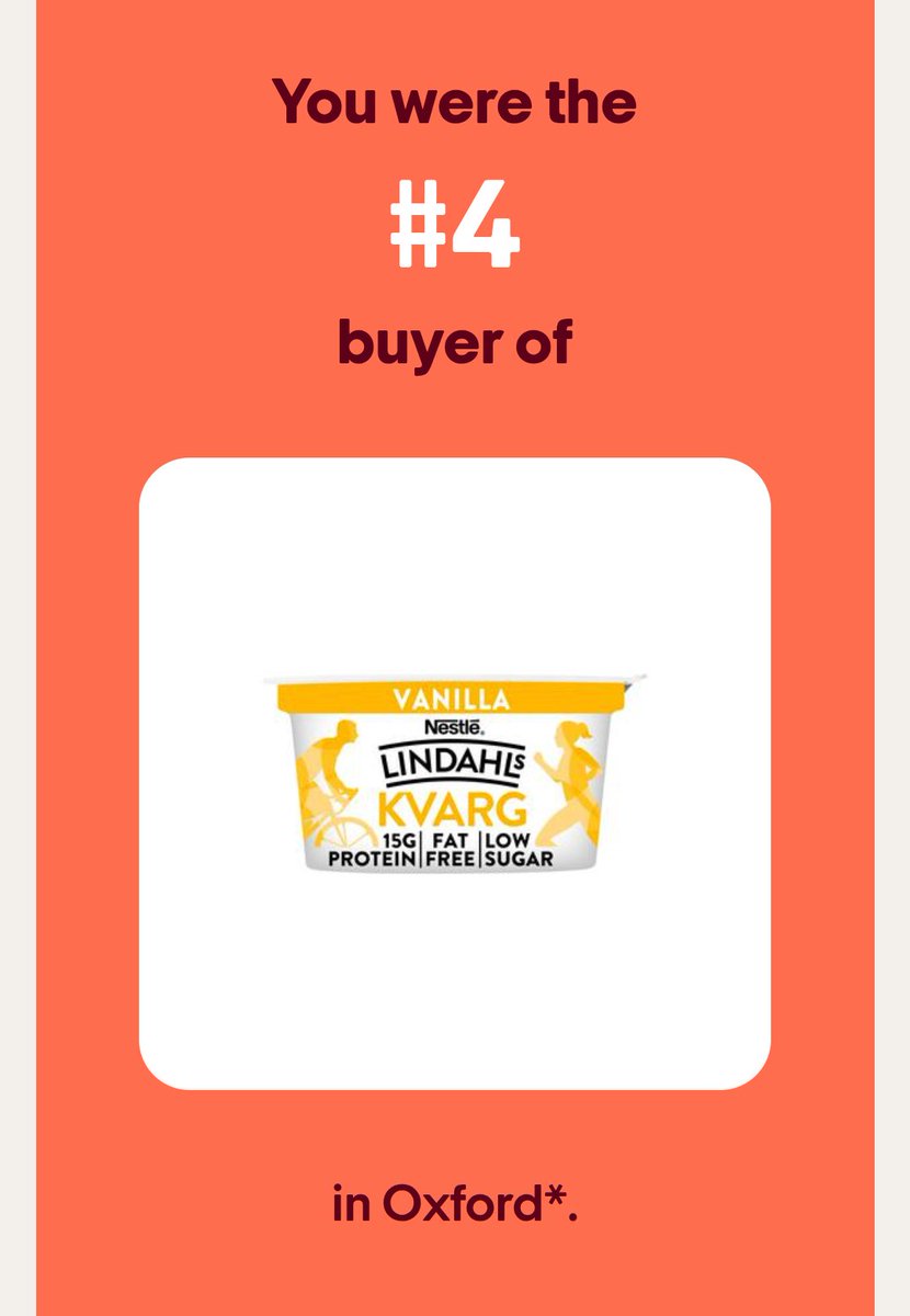 Proud to share that I'm the #4 buyer of quark in all of Oxford as a single person household. My absolute favourite things about living here, after the Oxford Tube 🚍