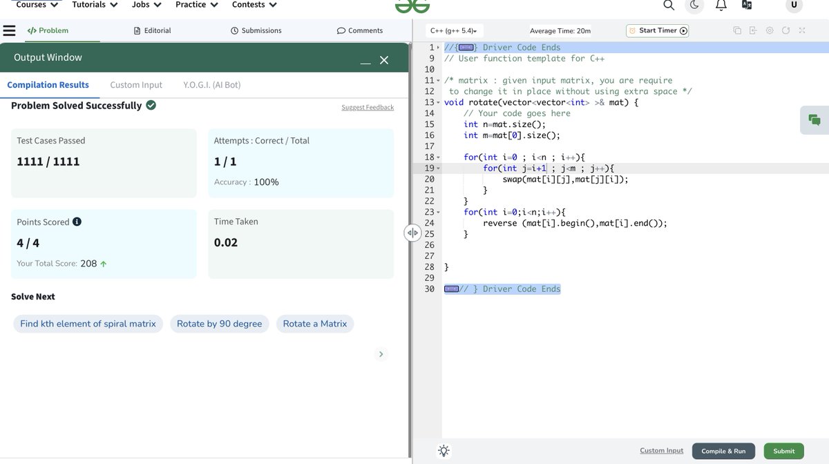 OkProfessor8854's tweet photo. Day 30 of #100DaysOfCode! 🚀
- Solved 4 Med problems #MatrixWeek
- Learned more about Postgres
#CSE #connect #dsa #leetcode #technerd https://t.co/tIyUnv6Me4