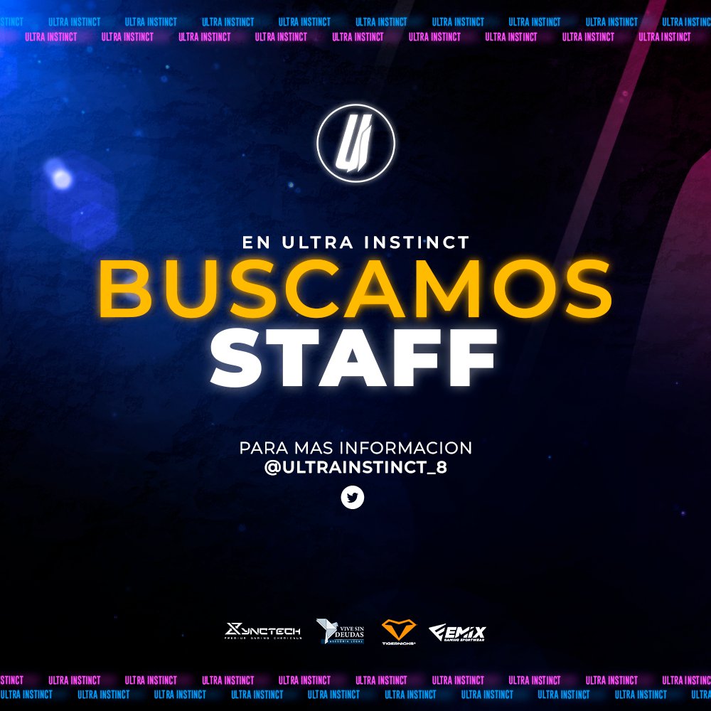 🚨 𝐁𝐔𝐒𝐂𝐀𝐌𝐎𝐒 𝐒𝐓𝐀𝐅𝐅

Vacantes disponibles:
✅ Casters &amp; Realizador
✅ Técnico Marketing
✅ CM Instagram
✅ Ayudante VFX
✅ Editor

📩 Para más info al MD.

#FeelUltraInstinct