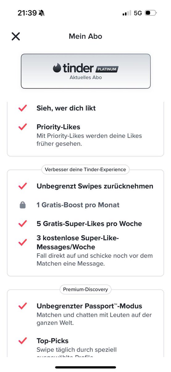 Ey <a href="/Tinder/">Tinder</a> ,
Wie lange muss man die scheisse denn abonnieren bis man diesen Boost bekommt?