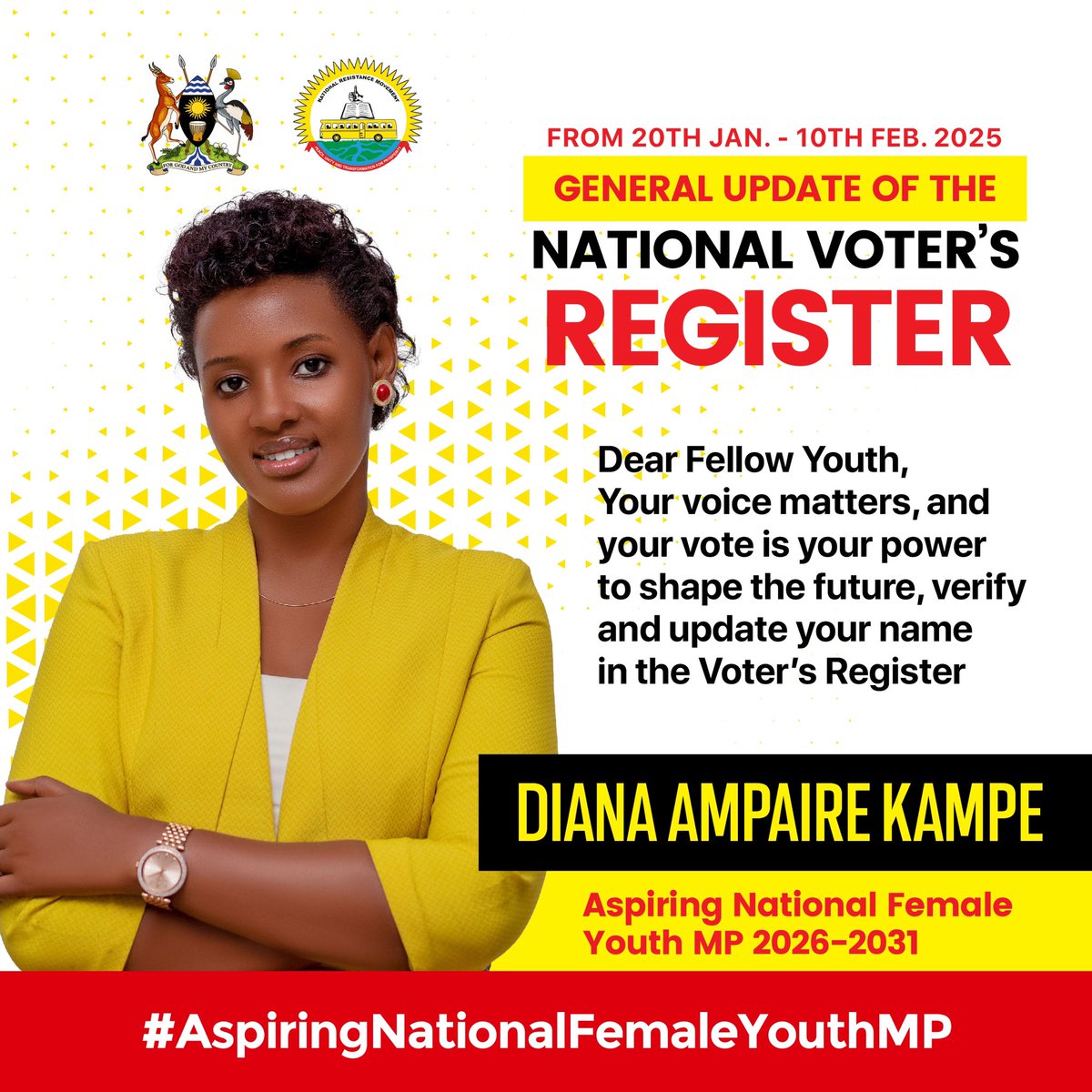 AmpaireDiana's tweet image. Registering to vote is the first step in shaping the future you want to see.
#Securingthefuture.