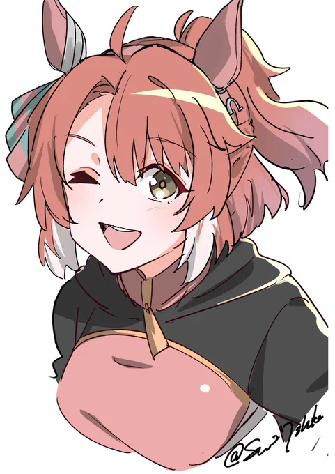 アホ毛書き足した 