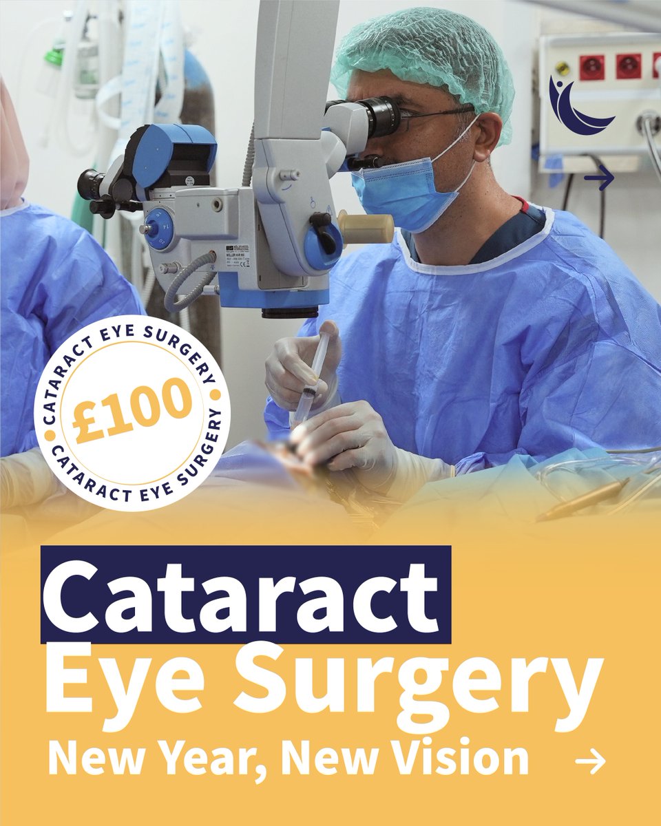 IslamicHelp's tweet image. Make a resolution to change lives this New Year! ✨

Just £100 can restore someone&apos;s eyesight and bring clarity to their world. Your donation can make a difference. Donate today at islamichelp.org.uk/cataracts and help transform lives.