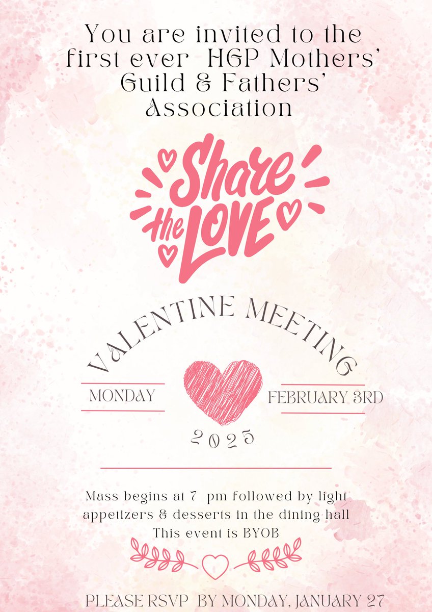 GuildHgp's tweet image. RSVP for our first-ever Mothers' Guild / Fathers' Association meeting on Monday, February 3rd!  Mr. Burke will speak about mothers' and fathers' roles in their sons' education!
holyghostprep.org/.../february-3…...
Pre-sale raffle tickets are available now!
holyghostprep.org/.../february-2…...