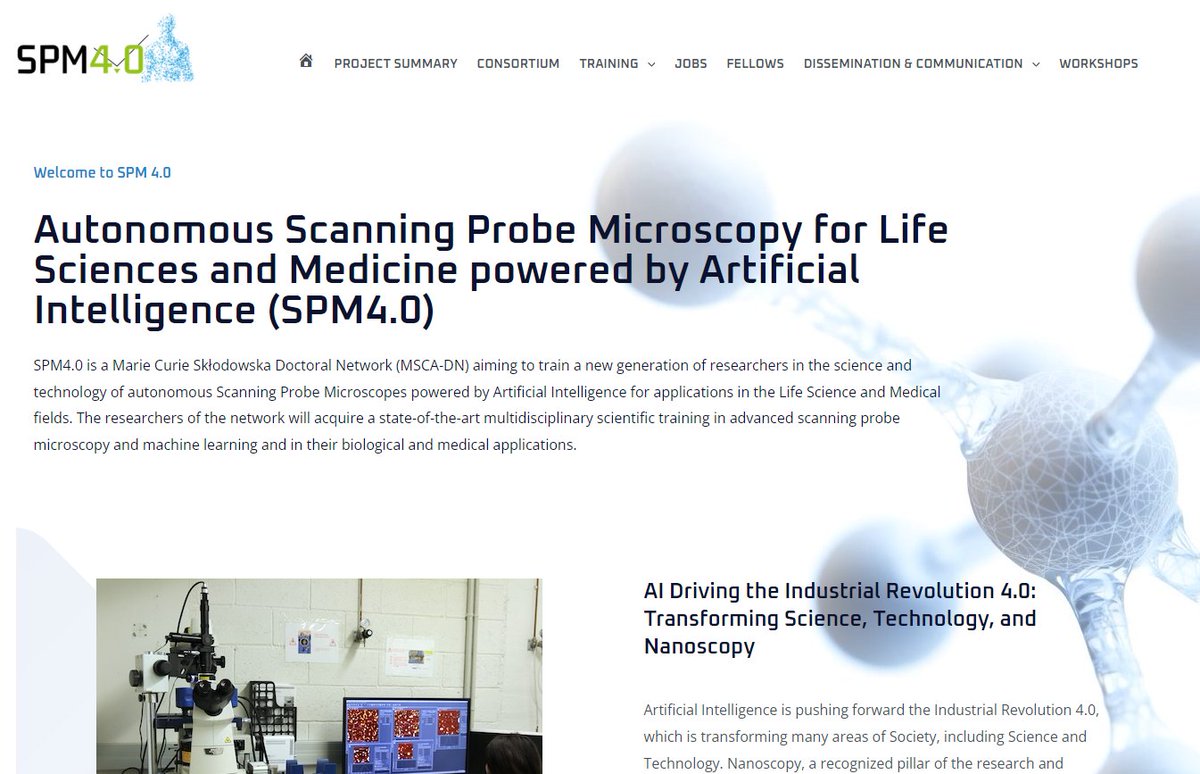 IBEC (@ibecbarcelona) on Twitter photo 🚀 The #SPM40 EU Project website is active! 🌐
Explore how Atomic Force Microscopy + AI are revolutionizing the biomedical field: spm40.eu 🤖🔬
As a <a href="/MSCActions/">Marie Skłodowska-Curie Actions</a> network, #SPM40 will train 16 researchers in AI-powered Scanning Probe Microscopes. Stay tuned! 🧪✨ 🚀 The #SPM40 EU Project website is active! 🌐
Explore how Atomic Force Microscopy + AI are revolutionizing the biomedical field: spm40.eu 🤖🔬
As a <a href="/MSCActions/">Marie Skłodowska-Curie Actions</a> network, #SPM40 will train 16 researchers in AI-powered Scanning Probe Microscopes. Stay tuned! 🧪✨