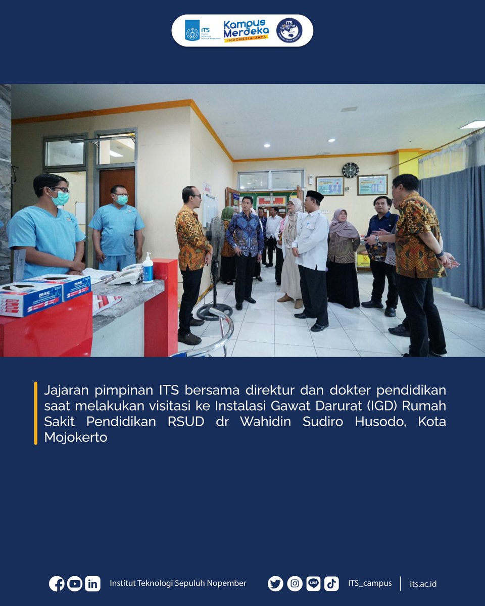 its_campus's tweet photo. di Kota Mojokerto dan RSUD RA Basoeni di Kabupaten Mojokerto sebagai Rumah Sakit Pendidikan Satelit.
Baca berita selengkapnya di https://t.co/faUnKisXYG
#ITSSurabaya
#ITSCampus
#ITSWorldClassUniversity
#Vivat
#FKKITS
#RSUD
#RumahSakitPendidikan
#SDGs3
#GoodHealthandWell-Being https://t.co/esc7fMIkM6