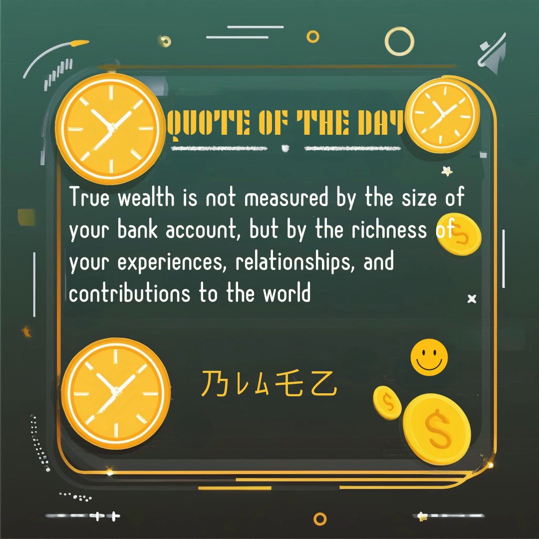 blaezquote's tweet photo. True wealth is more than money ✨

#wealthmindset #lifelessons #personalgrowth #meaningfullife #positivevibes https://t.co/TXQGn9k9vr