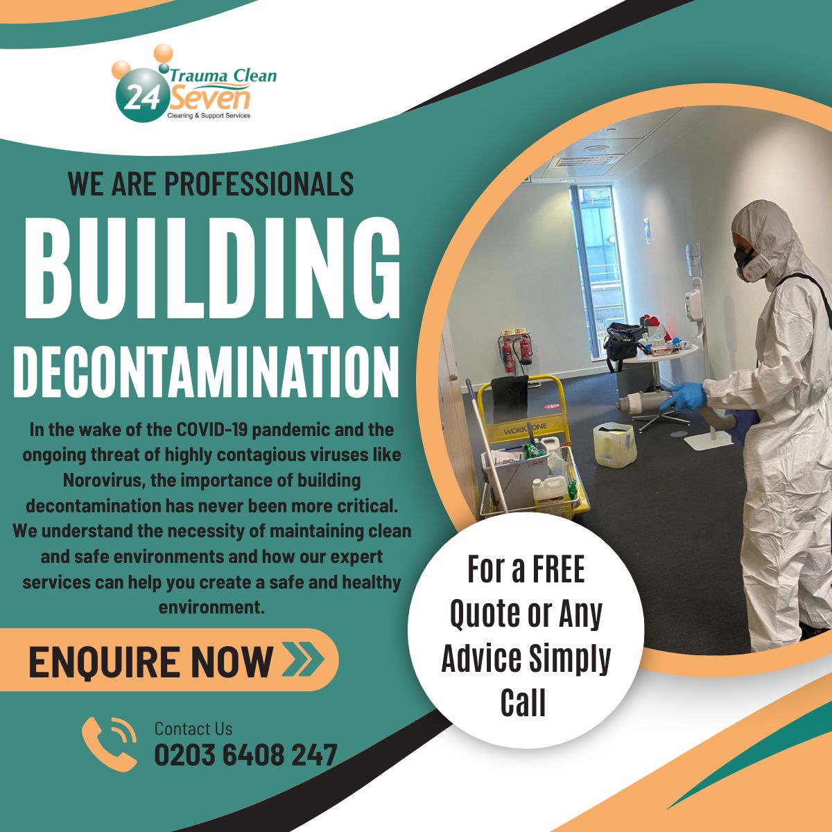 traumaclean247's tweet photo. Creating a safe and healthy environment is paramount for the well-being of everyone who enters your building. Regular decontamination not only safeguards the health of occupants but also boosts their confidence in the space, encouraging them to return without fear. https://t.co/PL4Cp1lomD