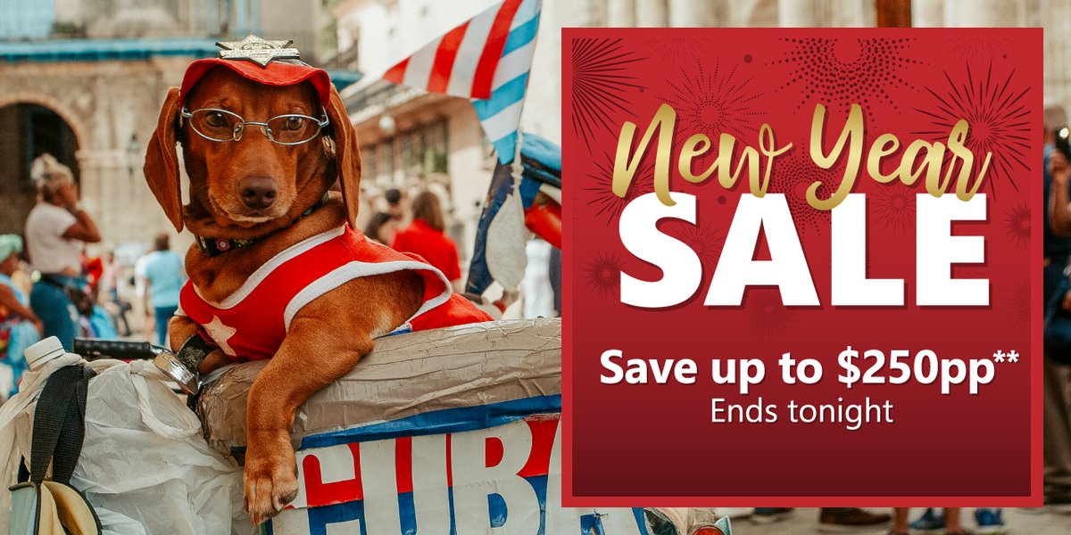Time is running out – our New Year’s Sale ends tonight!

✅ Legal, seamless travel to Cuba
✅ Small groups &amp; expert guides
✅ Tours departing in 2025 &amp; 2026

Book now and make 2025 a year to remember – before it’s too late!
ow.ly/QKa850UFEMY