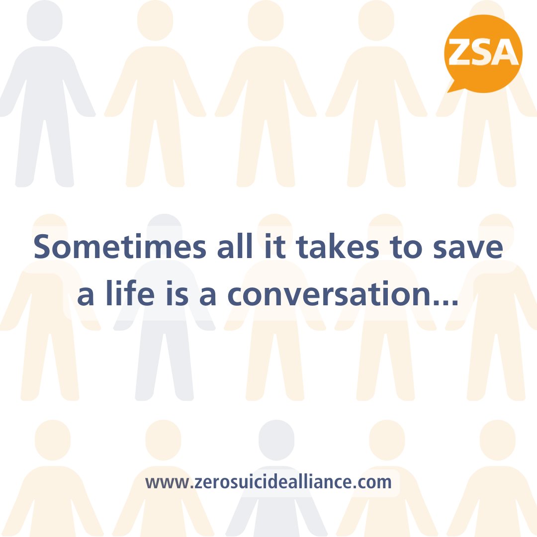 Zer0Suicide's tweet photo. 1 in 5 of us will experience suicidal thoughts.

Basic knowledge and skills around suicide awareness and prevention could help you know what to say and do. You never know when might need it 👇

https://t.co/rjTvgRlHrd

#SuicideAwareness #SuicidePrevention https://t.co/iTtGkWK0PG