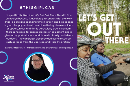 cdsport's tweet photo. We're celebrating 10 years of #ThisGirlCan. Today, our Infrastructure and environment strategic lead, Suzanne, shares her favourite This Girl Can moment and how it has inspired her work. 

What's your favourite This Girl Can moment? Tell us in the comments 👇 https://t.co/jBint5XQZp