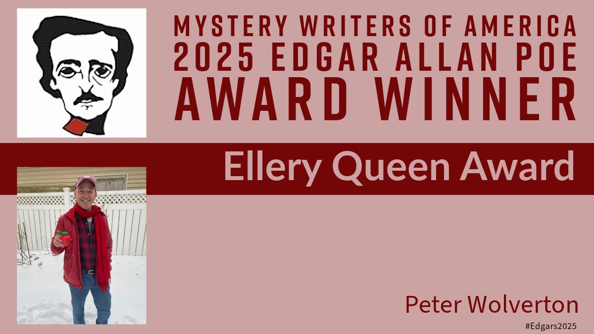 Congratulations to Peter Wolverton of St. Martin’s Publishing Group, 2025 Ellery Queen Award recipient! #Edgars2025