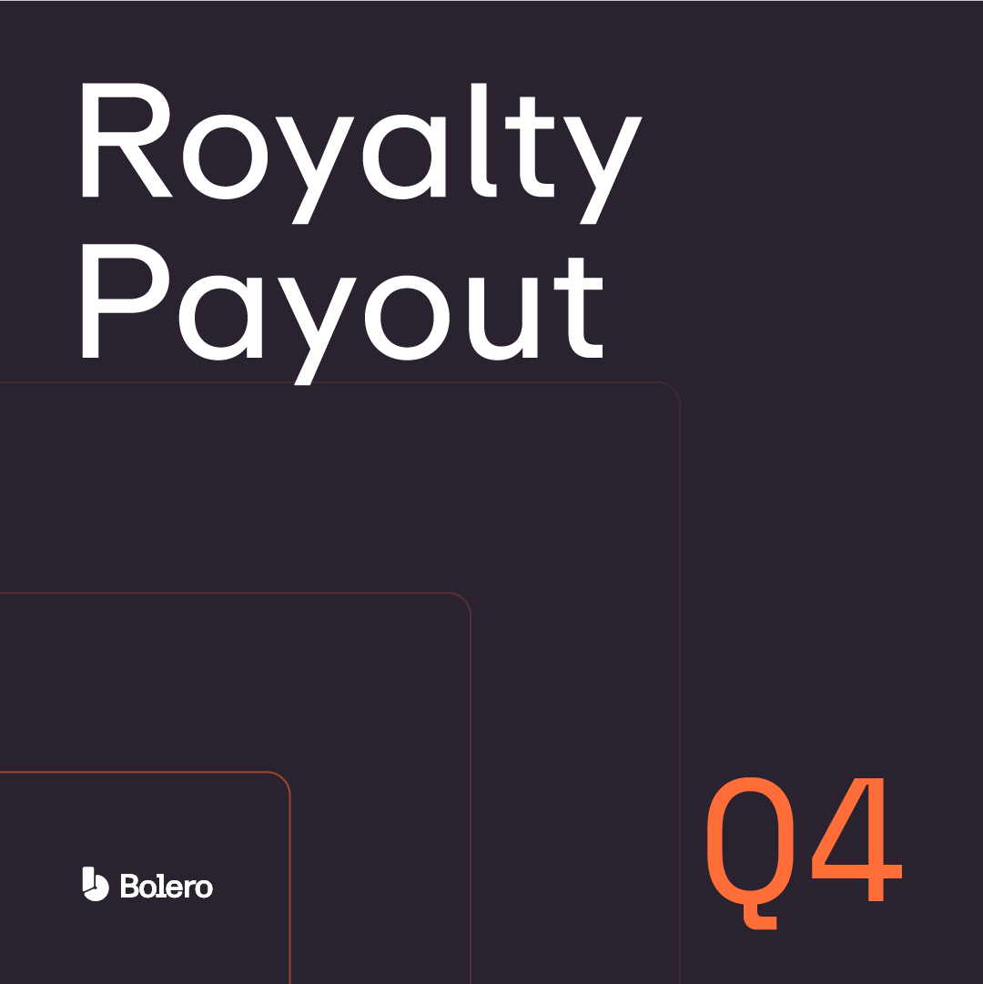 With $59,343 distributed, discover each song’s payout, by revenue source from the final quarter of 2024 in your Bolero royalties tab.
New quarter, new royalty payout, new highest yields in Q4 2024.⬇️ 1/6