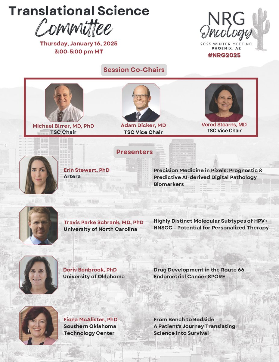 Adam Dicker (@apdicker) on Twitter photo We are thrilled by our speakers for the Translational Science Session .From AI, drug development, precision oncology to a patient's journey <a href="/NRGonc/">NRG Oncology</a> @NCIDataSci We are thrilled by our speakers for the Translational Science Session .From AI, drug development, precision oncology to a patient's journey <a href="/NRGonc/">NRG Oncology</a> @NCIDataSci