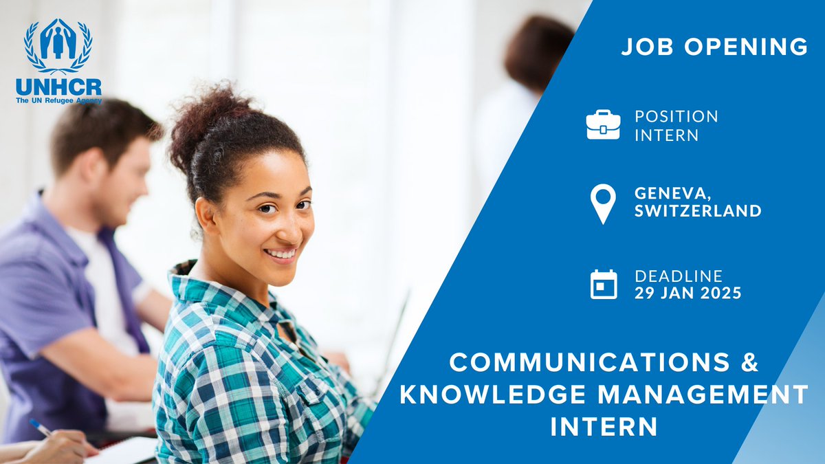 ✅Are you passionate about leveraging your expertise to strengthen UNHCR’s partnerships with corporate stakeholders?
▶️Visit unhcr.wd3.myworkdayjobs.com/en-US/External… to apply for this internship opportunity!

#fundraising #communication #unjobs