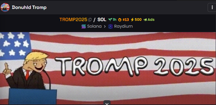 Tromp2025SOL's tweet photo. Dexscreener UPDATED with:

> 500x BOOSTED
> ADS live
> Number 13 on the Website

https://t.co/P06SD5Fphi
https://t.co/lvpD9FvX3S
https://t.co/8HOKygHSYC https://t.co/KaOmToldW6
