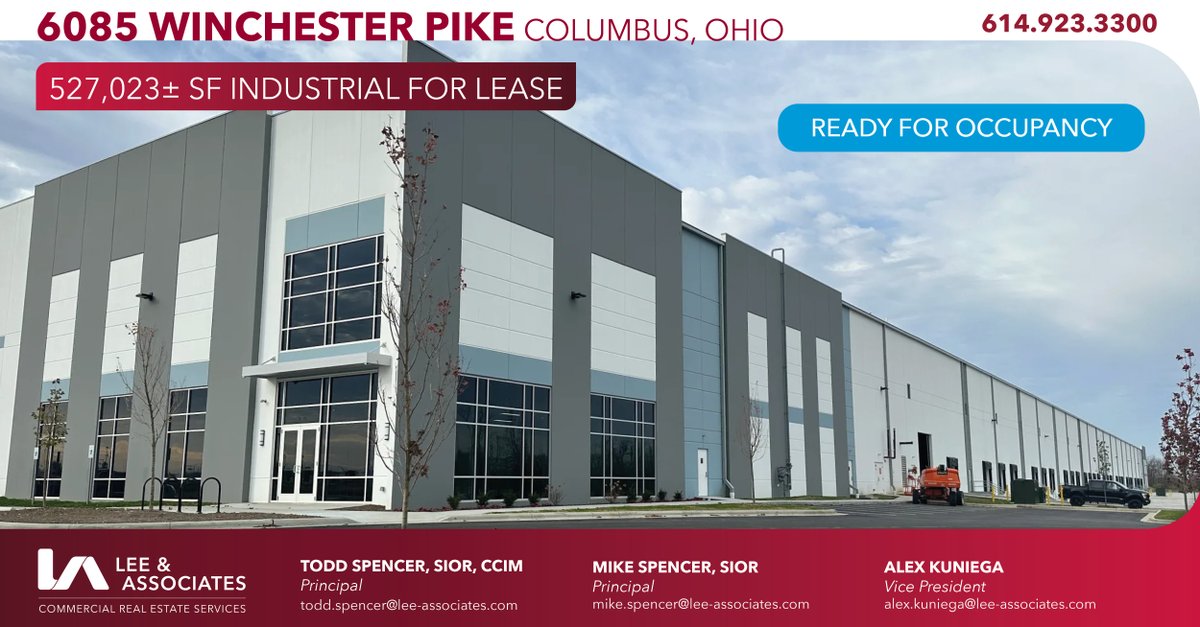 Becknell Industrial’s new 527,023 SF spec development in Southeast Columbus is now ready for occupancy! Contact Todd, Mike or Alex for leasing information and click on the project website below for more details.
loom.ly/ICWLxR0

#LeeAssociates #LeeColumbus #CRE